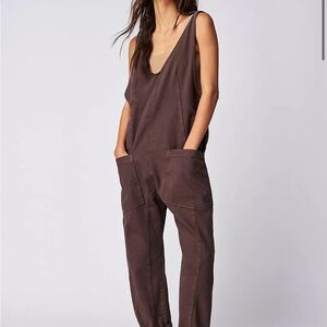We The Free Chocolate Brown Jumpsuit